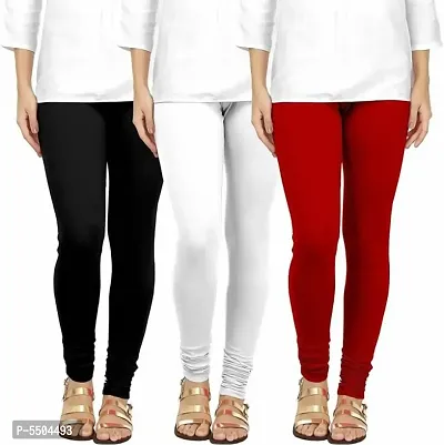 Cotton Lycra Bio Wash 4 way Full Length Leggings-thumb0