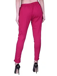 Stylish Magenta Rayon Solid Ethnic Pants For Women-thumb2