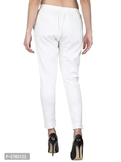 Stylish White Rayon Solid Ethnic Pants For Women-thumb4