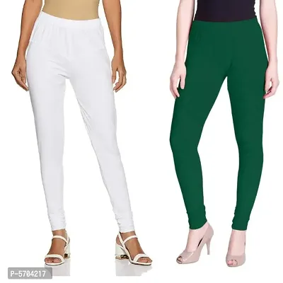 Stylish Cotton Solid Leggings For Women ( Pack Of 2 )