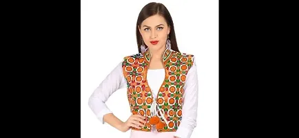 Stylish Cotton Sleeveless Ethnic Jacket