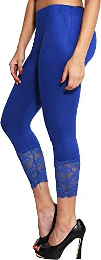 Fancy Capri Leggings for Women | Stylish Net Capri for Girls-thumb2