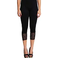 Fancy Capri Leggings for Women | Stylish Net Capri for Girls-thumb1