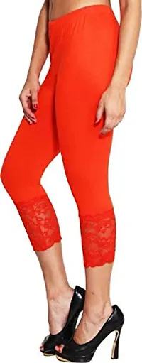 Fancy Capri Leggings for Women | Stylish Net Capri for Girls-thumb2