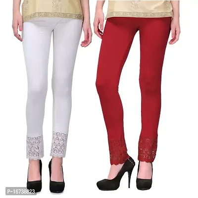 Bottom Lace/Net 3/4th leggings for girl's and women's-thumb0