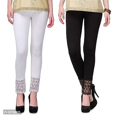 Bottom Lace/Net 3/4th leggings for girl's and women's-thumb0