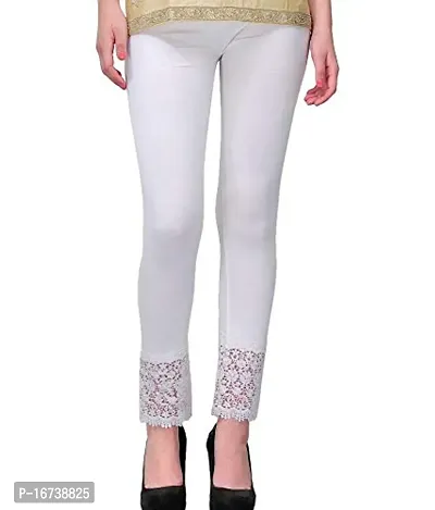 Bottom Lace/Net 3/4th leggings for girl's and women's-thumb2