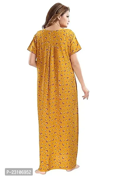 Designer Nighty for Women | Floral Printed Night Gown-thumb2