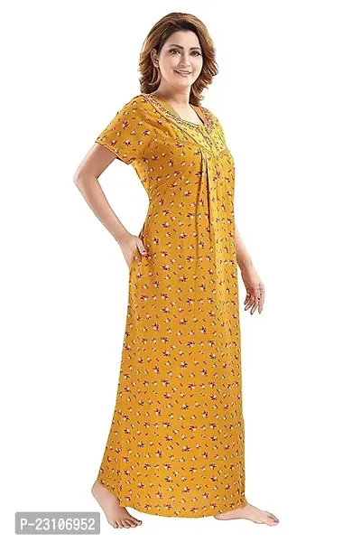Designer Nighty for Women | Floral Printed Night Gown-thumb3