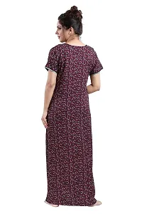 Designer Nighty for Women | Floral Printed Night Gown-thumb1