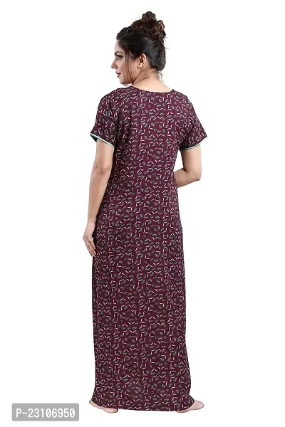 Designer Nighty for Women | Floral Printed Night Gown-thumb2