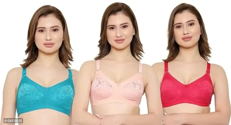 Women Net Non-Padded Wire Free Regular Bra