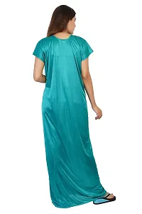 Women's Premium Stylish Satin Half Sleeve Nighty/Nightgown/Maxi/Nightdress/Sleepwear-thumb1