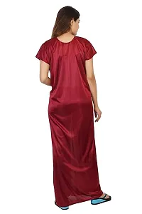 Women's Premium Stylish Satin Half Sleeve Nighty/Nightgown/Maxi/Nightdress/Sleepwear-thumb4