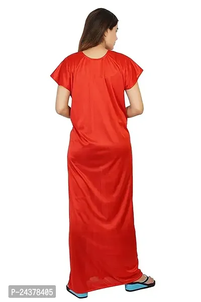 Women's Premium Satin Half Sleeve Nighty/Nightgown/Maxi/Nightdress/Sleepwear-thumb5