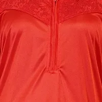 Women's Premium Satin Half Sleeve Nighty/Nightgown/Maxi/Nightdress/Sleepwear-thumb3