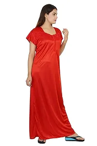 Women's Premium Satin Half Sleeve Nighty/Nightgown/Maxi/Nightdress/Sleepwear-thumb2