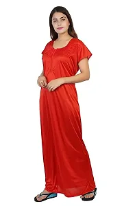 Women's Premium Satin Half Sleeve Nighty/Nightgown/Maxi/Nightdress/Sleepwear-thumb1