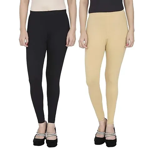 Fablab Women's Stretch Fit Cotton Leggings