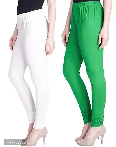 Womens Stretch Fit Cotton Lycra Leggings Pack of 2