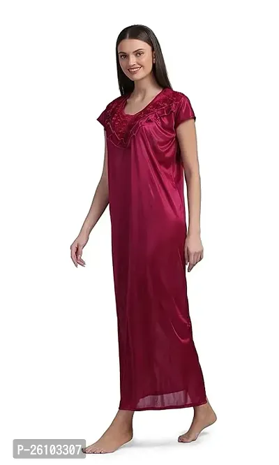 Classic Satin Nighty for Women-thumb5