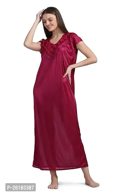 Classic Satin Nighty for Women-thumb3