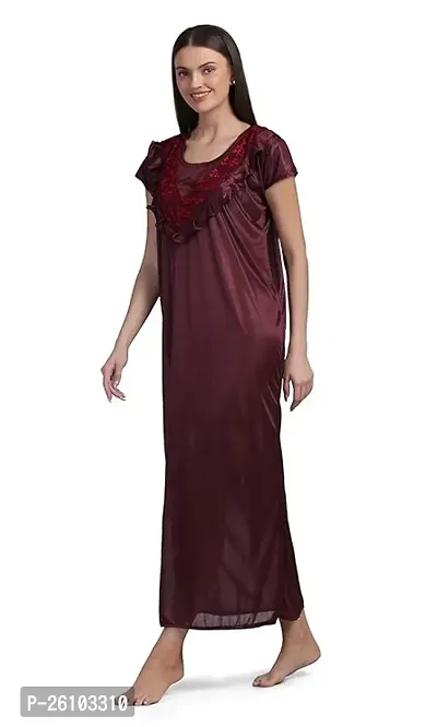 Classic Satin Nighty for Women-thumb5