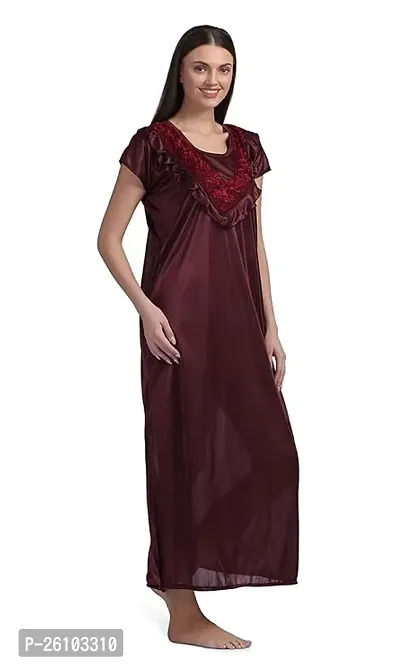 Classic Satin Nighty for Women-thumb4