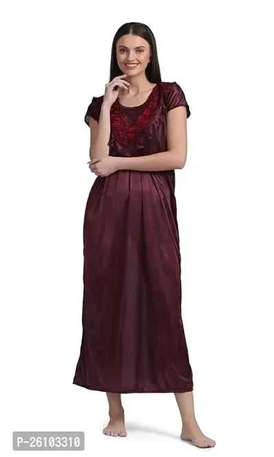 Classic Satin Nighty for Women-thumb3