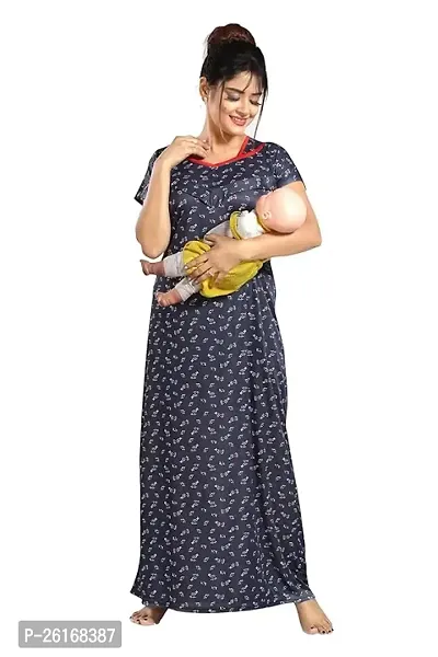 Printed Sarina  Feeding/Maternity Gown for Women-thumb0