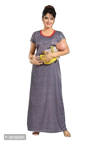 Printed Sarina  Feeding/Maternity Gown for Women