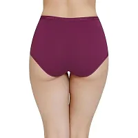 Solid Cotton Lycra Full Brief Panty Pack(Pack of 3)-thumb2