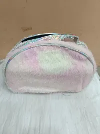 Fur Multicolor Baby Kids  Girls And Womens Unicorn Hand Bag with Cate print-thumb1