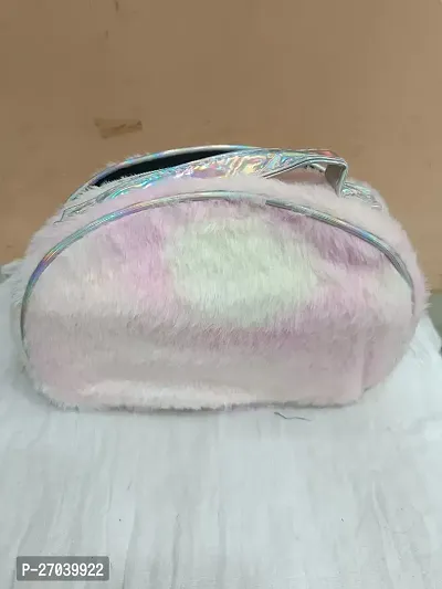 Fur Multicolor Baby Kids  Girls And Womens Unicorn Hand Bag with Cate print-thumb2