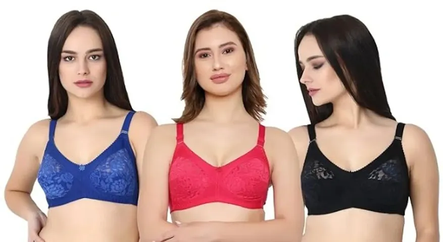 Women Net Non-Padded Wire Free Regular Bra