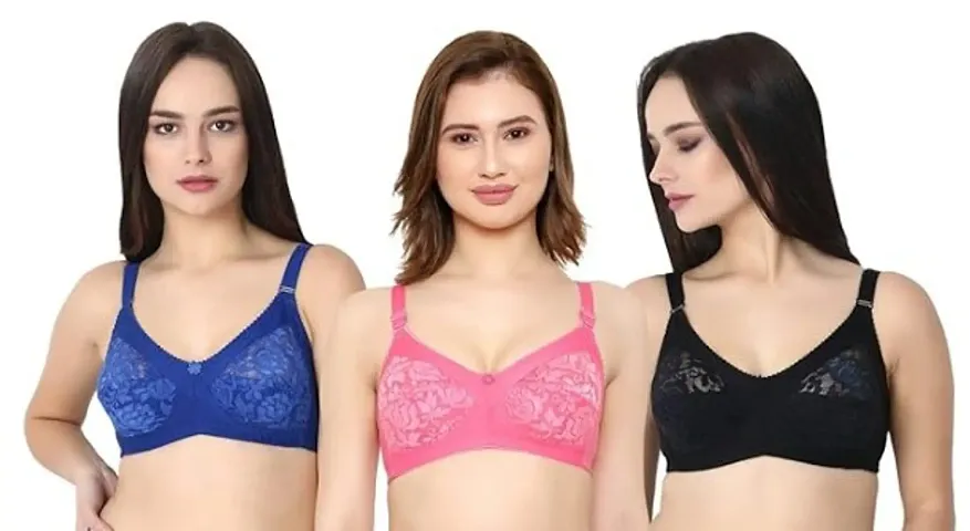 Women Net Non-Padded Wire Free Regular Bra