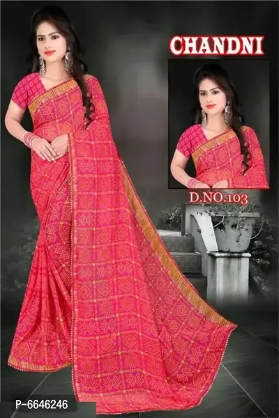 Alluring Chiffon Printed Saree with Blouse Piece For Women-thumb0