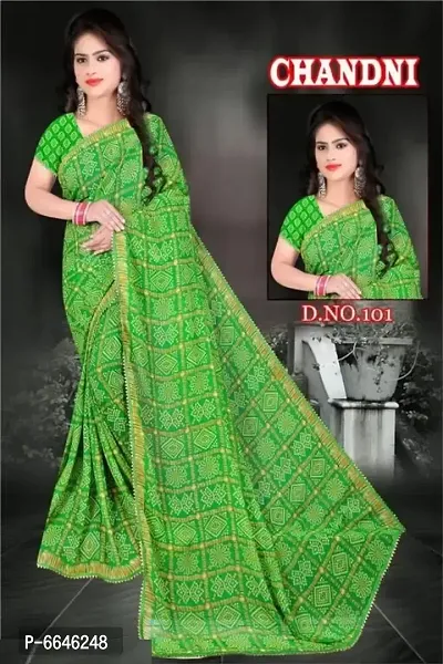 Alluring Chiffon Printed Saree with Blouse Piece For Women-thumb0