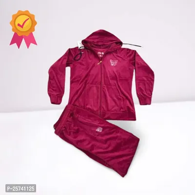 Comfortable Red Polyester Pu Tracksuit For Women-thumb0