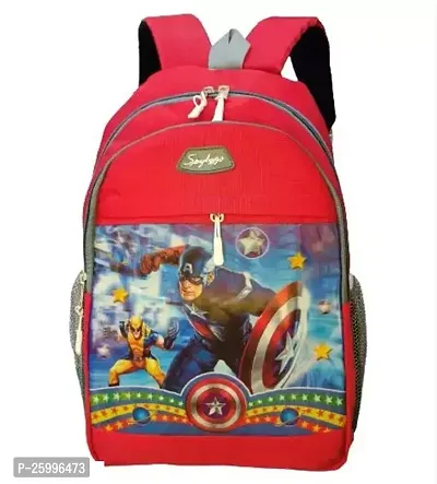 Stylish Graphic Printed Multicoloured Waterproof School Bags For Boys And Girls-thumb0