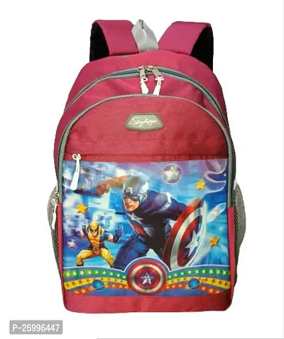 Stylish Graphic Printed Multicoloured Waterproof School Bags For Boys And Girls