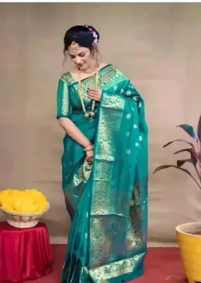 Classic Art Silk Saree with Blouse piece For Women