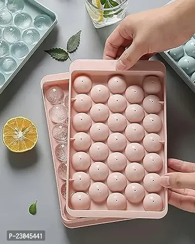 Plastic Round BPA Free Reusable Ice Cube Tray-thumb0