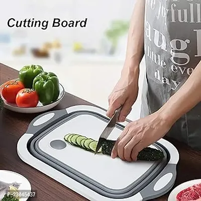 Silicone Multi Purpose 3 in 1 Collapsible Chopping Board-thumb0