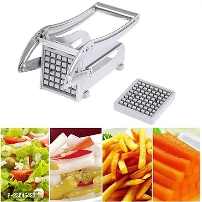 Stainless Steel Home French Fries Potato Chips Strip Cutting Cutter Machine (Pack of 1)-thumb0