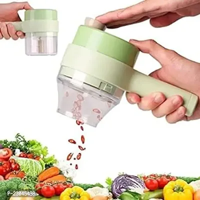 4 in 1 Handheld Electric Vegetable Cutter Set Portable Wireless Garlic Mud Masher-thumb0