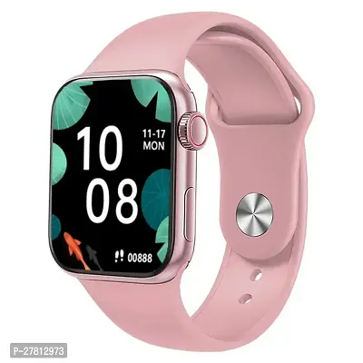 T500 Pink Bluetooth Calling Touch Watch with Health and Fitness, Multi Sport Smartwatch (Pink Strap, Free Size)