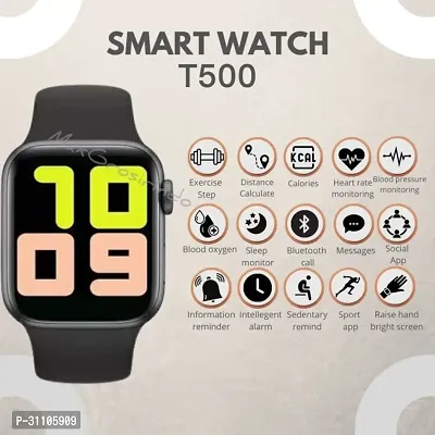 T-500 smartwatch Text Messaging, Pedometer, Heart Rate Monitor (Black) Smartwatch-thumb2