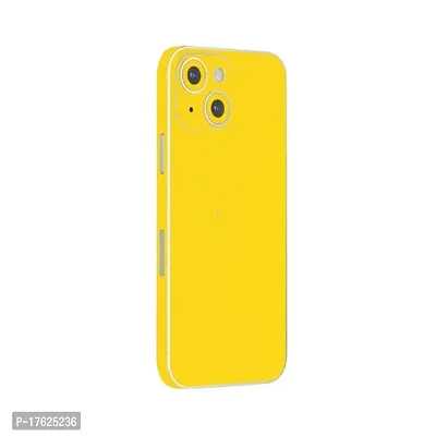 Shopymart Mobile Skin Sticker (Not Cover) Compatible with iPhone 13 [Back, Camera and Sides] - Color Series, Yellow-thumb0