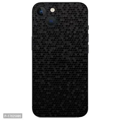 Shopymart Black Honeycomb Mobile Skin Sticker for iPhone 13 [Back, Camera and Side]